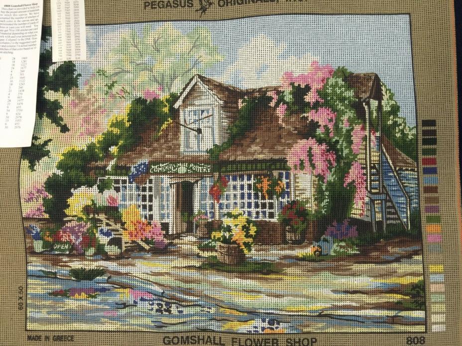 needlepoint canvas  MARTY BELL  GOMSHALL FLOWER SHOP