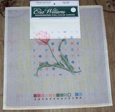 New Elsa Williams HANDPRINTED Full Color Needlepoint Canvas 12