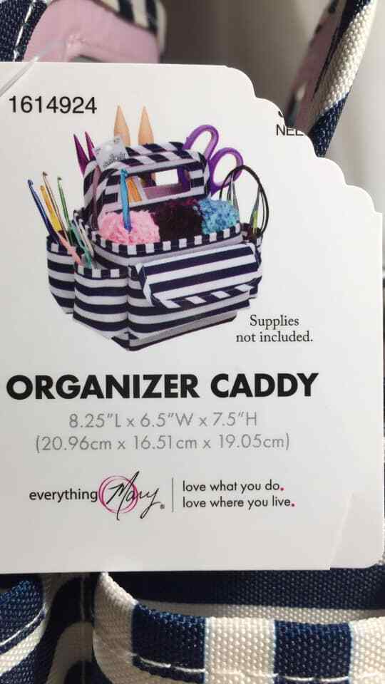 Everything Mary Square Yarn Project Caddy Organizer Storage Tote