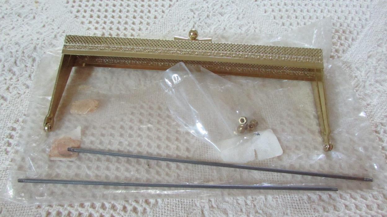 NOS Vintage Pressed Heavy Goldtone Lee Wards Purse Handle/Frame Closure 3 Avail