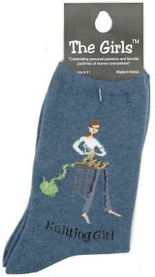 The Girls Socks Knitting Girl - Denim 780512074484