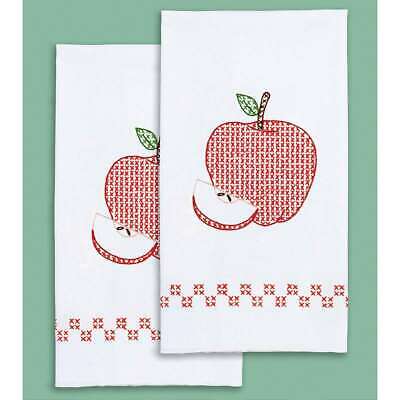 Stamped White Decorative Hand Towel Pair 17
