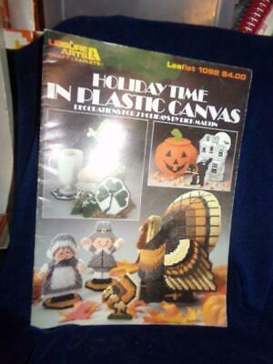HOLIDAY TIME in Plastic Canvas Pattern Leaflet Thanksgiving Halloween LA1092