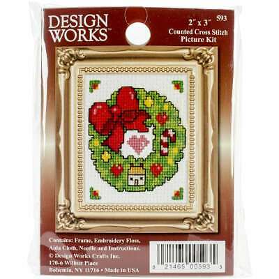 Wreath Ornament Counted Cross Stitch Kit 2