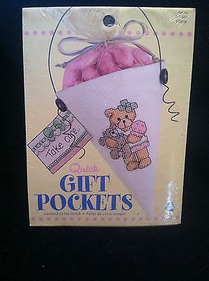 Quick Gift Pockets, Counted Cross Stitch 114021, Li'l Girl! New Sealed Kit