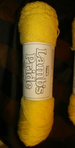 4 oz Skein Lamb's Pride Worsted Wool/Mohair Yarn M-13 Sun Yellow Dyelot: 077 NOS