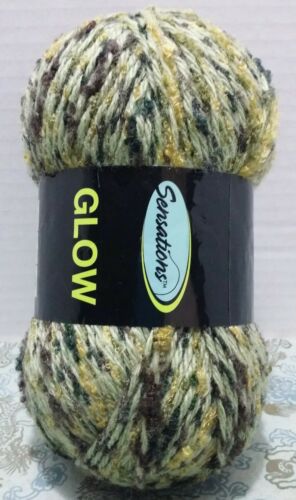 Sensations Glow Green Boucle Yarn Knit Crochet Craft Apparel Toy Blanket Scarves