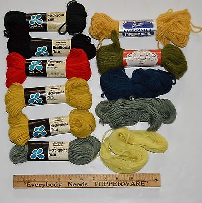 8+ Skeins Vtg Wool Needlepoint Yarn LeeWards Bucilla Dritz England Australia