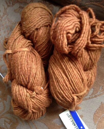 Destash Lot Malabrigo Merino Worsted 2 skein ROANOKE Hand-Dyed Super Soft 420 yd