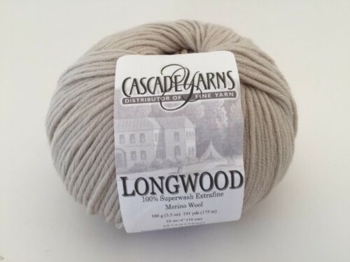 Cascade Yarns Longwood Superwash Extrafine Merino Wool 37 Tan Off white C8