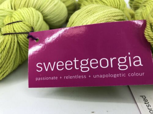 Sweet Georgia Super Wash Worsted Merino Wool Green Melon - 1 Skein Only