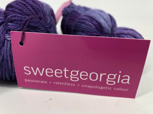 Sweet Georgia Super Wash Worsted Merino Wool Purple Wisteria - 1 Skein Only