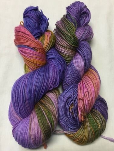 Danette Taylor Handpainted HandDyed Yarn 1 SK Superwash/Mohair Sock 245 Yds!