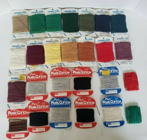 26 skein Lot Of Wicking Yarn Multiple Colors pearl cotton
