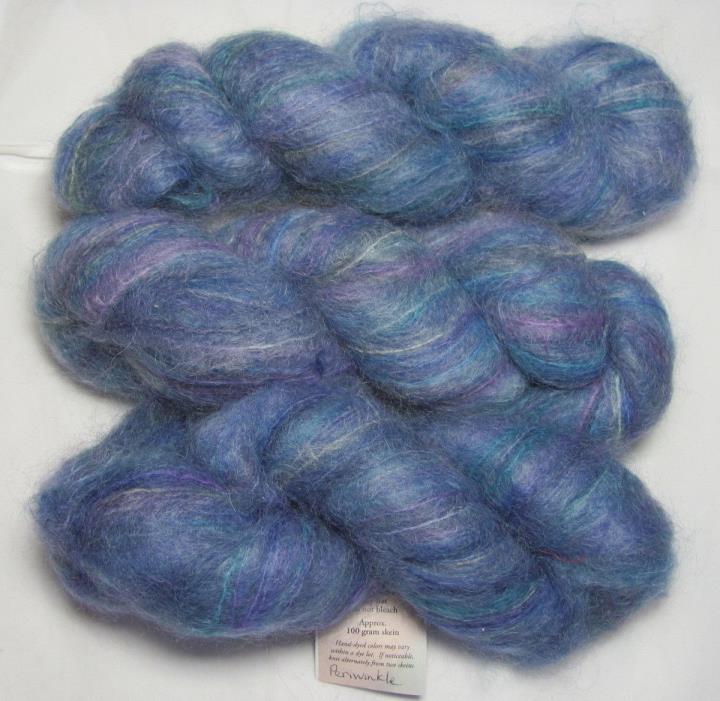 11.6 oz. Mountain Colors MILL ENDS Hand Painted MOHAIR Yarn - Periwinkle