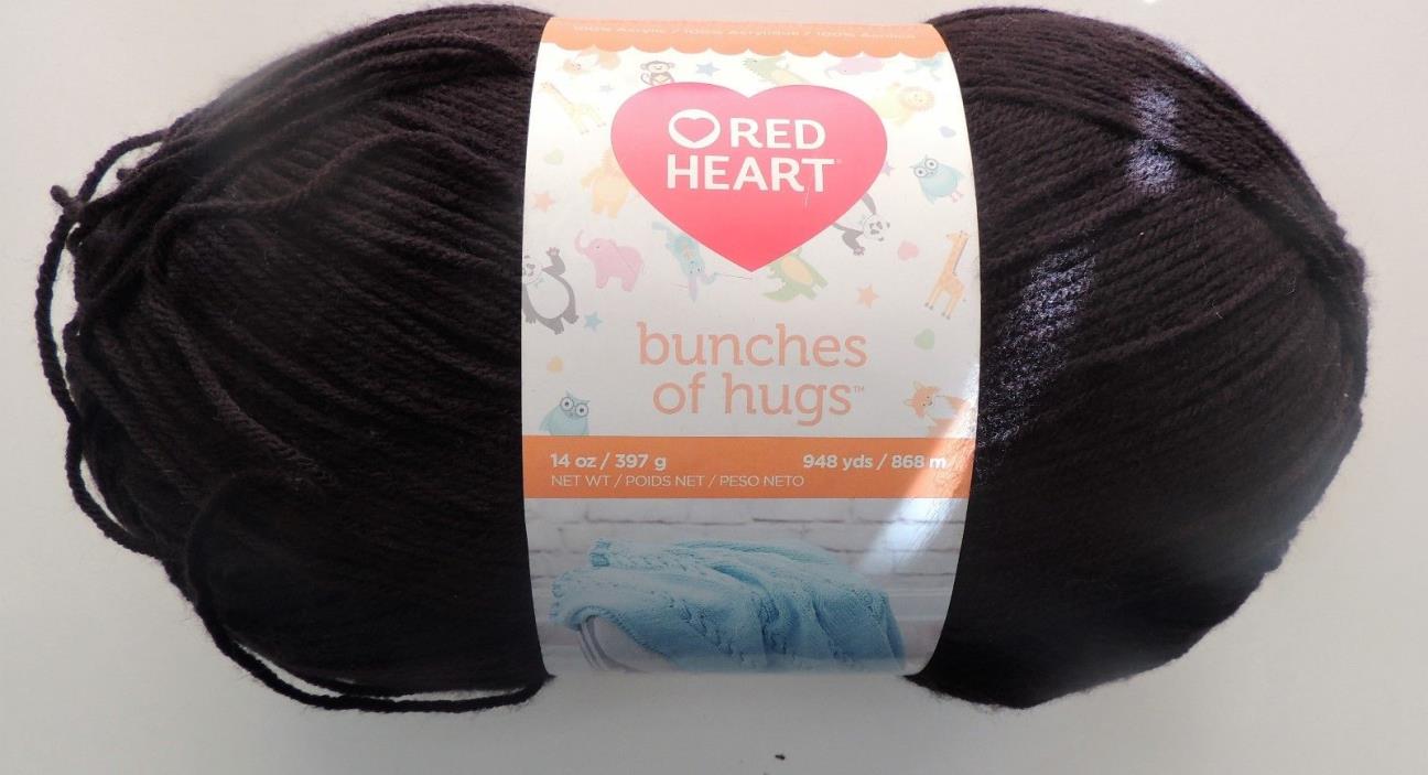 Red Heart Yarn Bunches of Hugs 14 oz. Licorice Black Large Skein