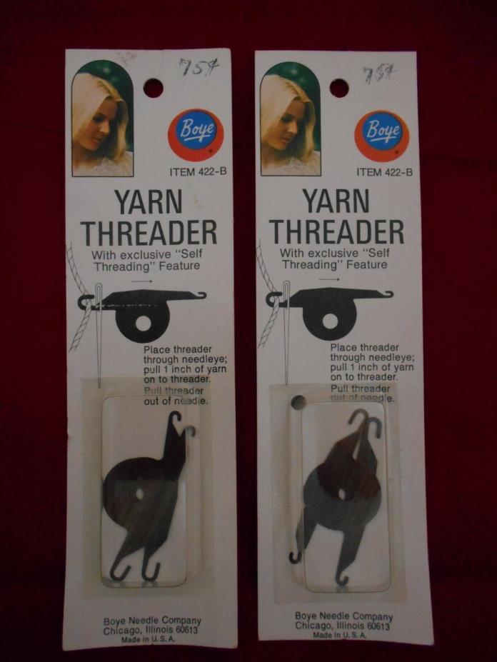 Two (2) Boye Antique Yarn Threaders # 422 B