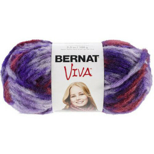 Bernat VIVA yarn Acrylic/ Nylon 3.5oz Violet, 1 skein