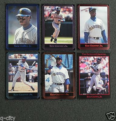 KEN GRIFFEY Jr. _ 6 Different _ 1992-93 Investor's Journal FOIL Cards _Very Nice
