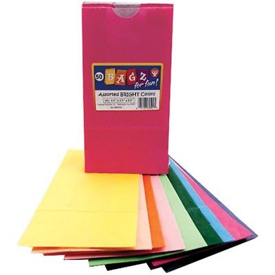 Hygloss Gusseted Flat Bottom Bags 11cm x 6.4cm X8.13cm 50/Pkg. Best Price