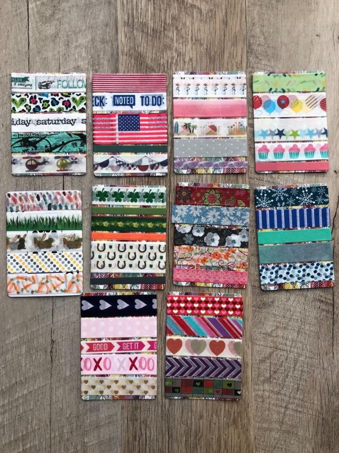Lot of 61 Washi Tape Samples Valentines Day Spring St. Patrick Summer 4th July
