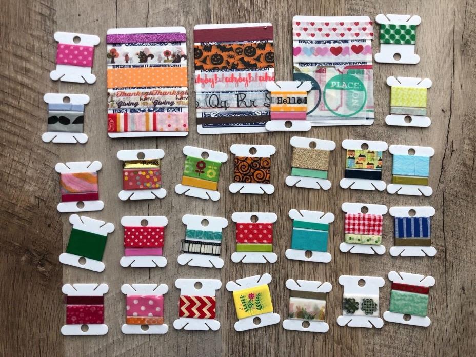 Lot of 56 Washi Tape Samples Valentines Day Spring St. Patricks Spring Polka Dot