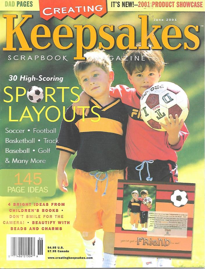 Creating Keepsakes Scrapbook Magazine June 2001 Sports Layouts, Dad Pages