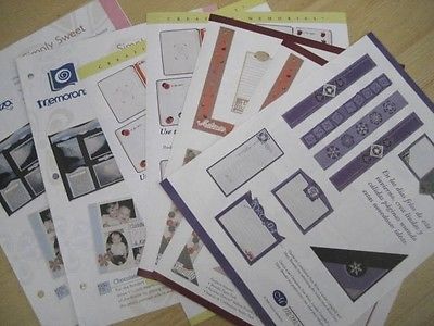 One Set of 7 CREATIVE MEMORIES Album Page Instruction Sheets One Price Assorted