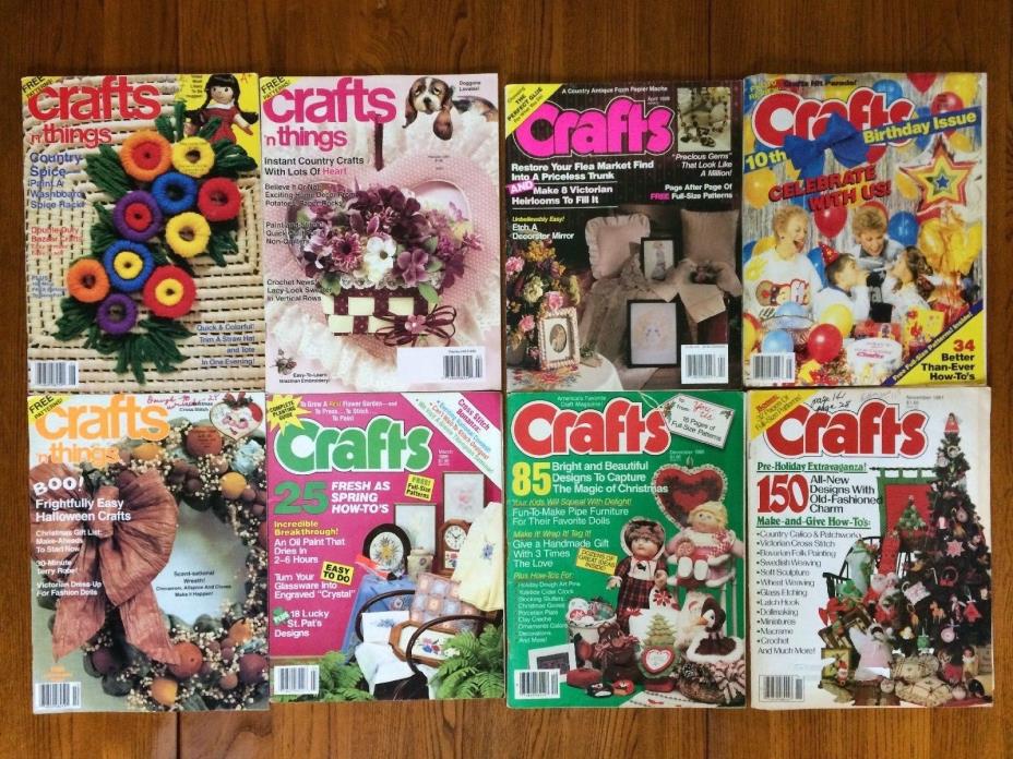 Vintage 80s Crafts Magazine LOT Christmas Holiday Birthday Issue Craft Patterns