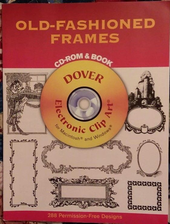 Dover Old-Fashioned Frames Book & CD Clip Art Digital Ephemera Scrap