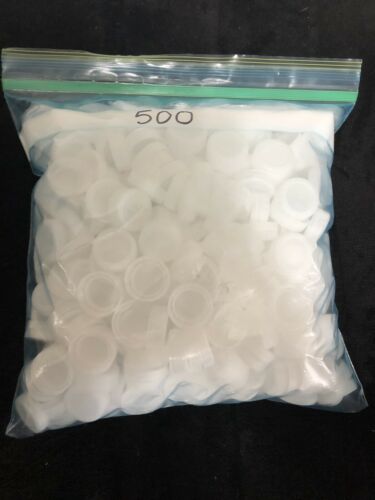 Lots Of 500 Water Bottle Plastic Screw Caps Clear White Craft Supplies.