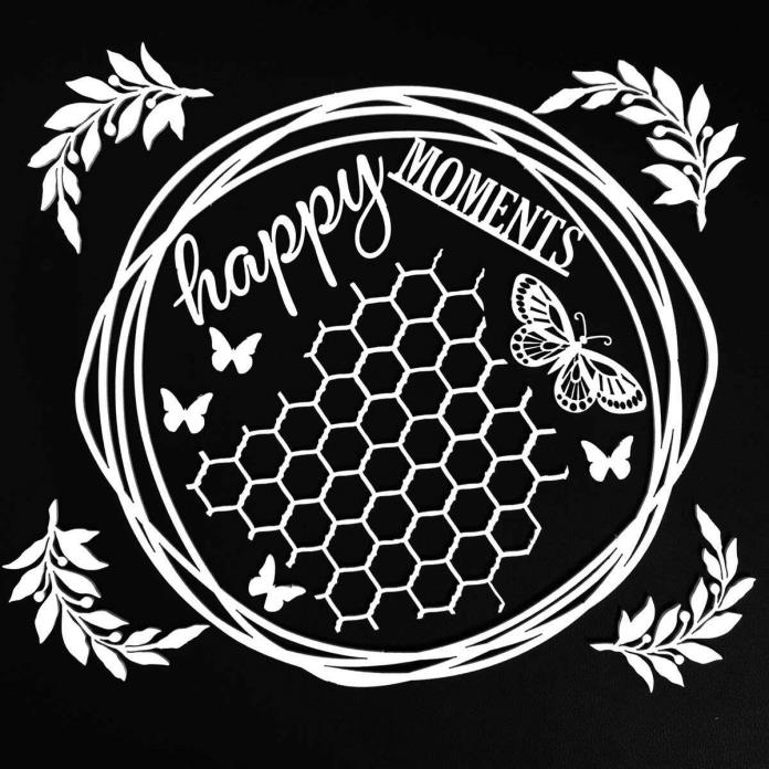 49 and Market HAPPY MOMENTS 6x6 Archival Board Laser Cut Shapes #AB-86769