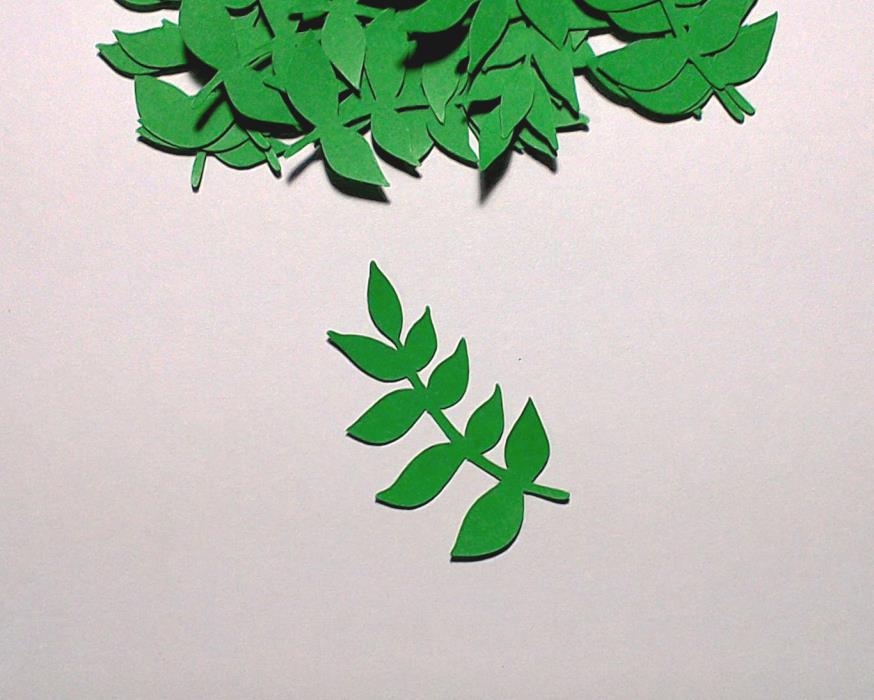 50 Small Leaf Branch Paper Die Cuts Scrapbook Card Making Embellishment
