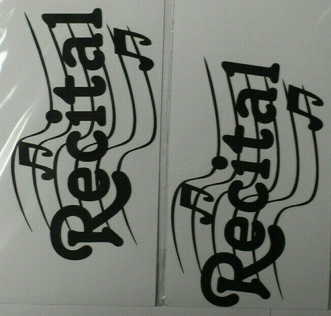 2 Black Recital Themed Die Cut Shapes