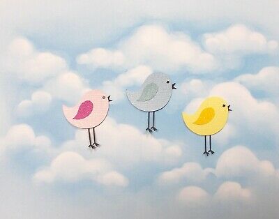 Spring birds with glitter wings 2
