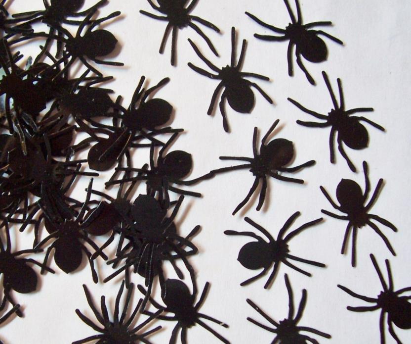 50 Black Spider Halloween Die Cut Confetti Paper Punches  # 2