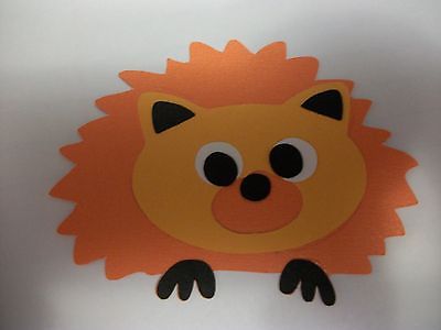 Cricut Orange Hedgehog Porcupine Die Cut Paper Piecing Scrapbook YOU PICK COLOR