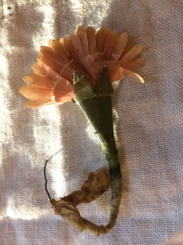 Swedish Antique Paper Lapel/Hat “May” Flower  Pink