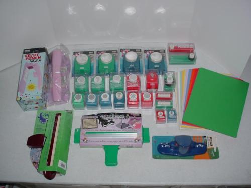 NEW LOT 27 MARVY UCHIDA PAPER PUNCHES MATE CIRCLE FOOT GHOST SHAPES SCRAPBOOKING