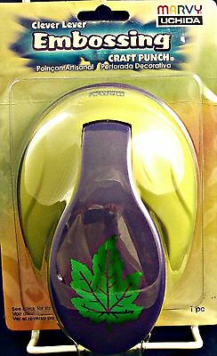 NEW MARVY UCHIDA CLEVER LEVER EMBOSSING CRAFT PUNCH GRAPE LEAF LV-GCP113