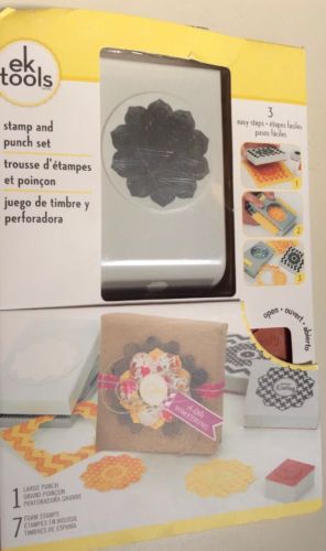 B26 EK Tools Stamp and Punch Set FLOWER  New fussy cutting Neat crafts