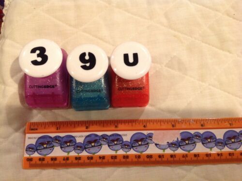 CUTTING EDGE PAPER PUNCH SET SCRAP BOOKING Numbers 3, 9 Letter  U Replacement