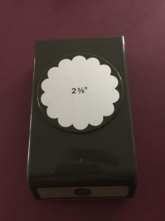 Stampin' Up 2 3/8 SCALL0PED CIRCLE locked down style Paper Punch