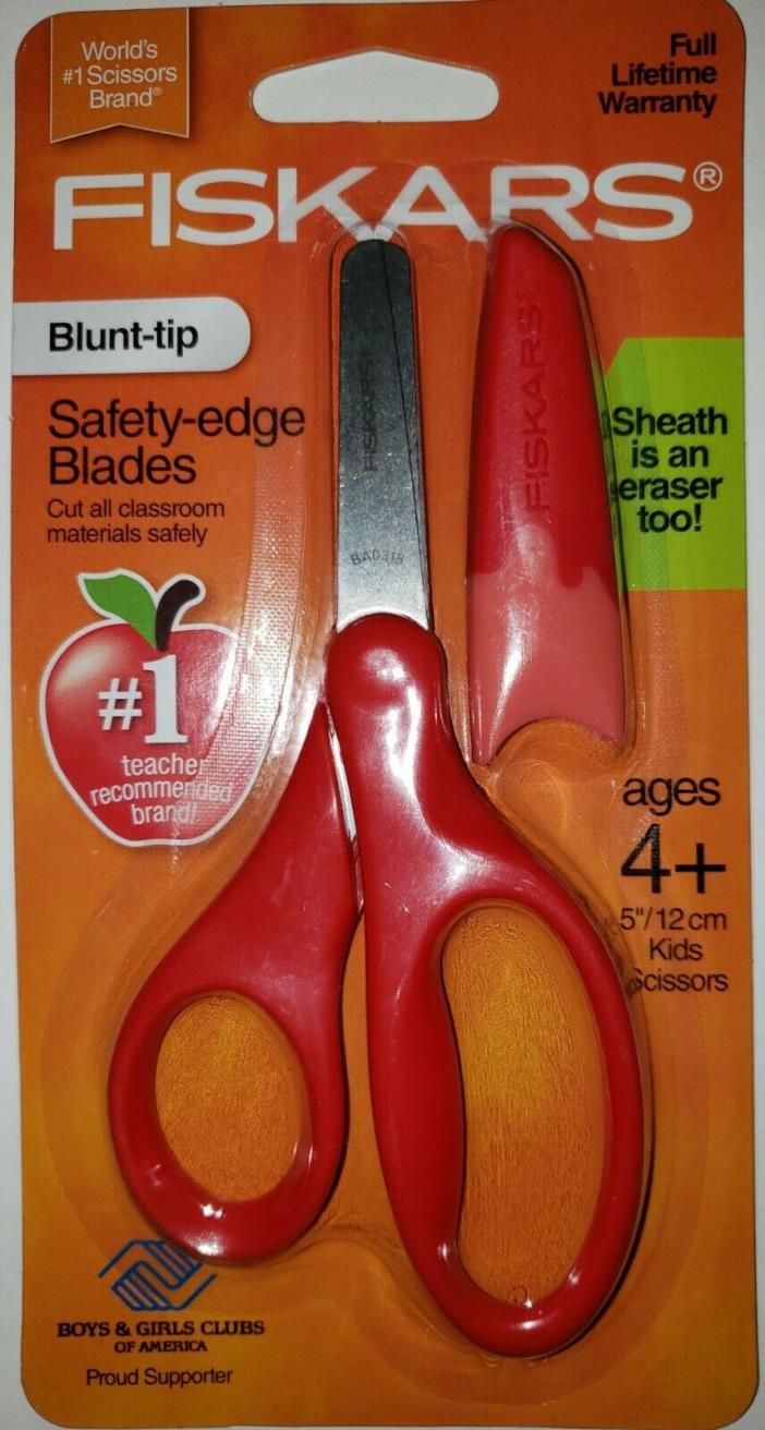 Fiskars Blunt-tip Safety-edge Blade Scissors RED