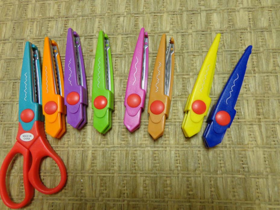 Craft scissors with 8 interchangeable blades