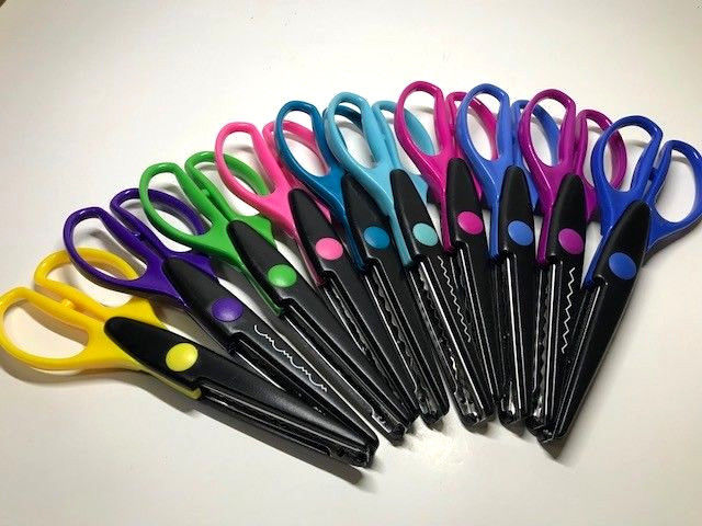 Crafting Scissors 10 Pairs Paper Decorative Border Scrapbooking Art 8 Inch