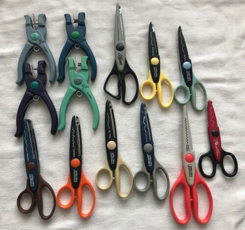 Provo Craft Lot Of 12 Paper Shapers Decorative Paper Cutting Crafting  Scissors