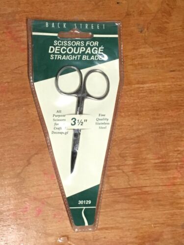 Back Street Scissors for Decoupage Straight Blade 30129