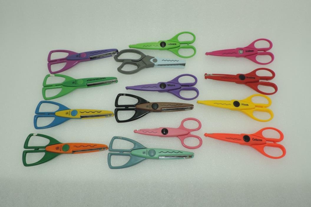 Lot 14 Craft Pattern Scissors Decorative Border Scrapbooking PROVO + Others