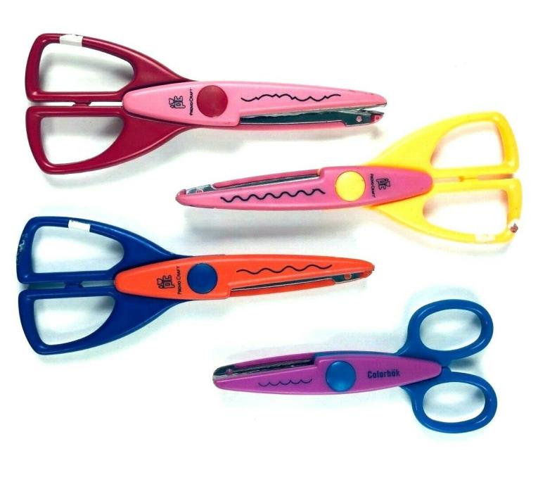 4pc Craft Scissors Paper Edgers Scrapbooking Tools Crafts Stationery Supplies